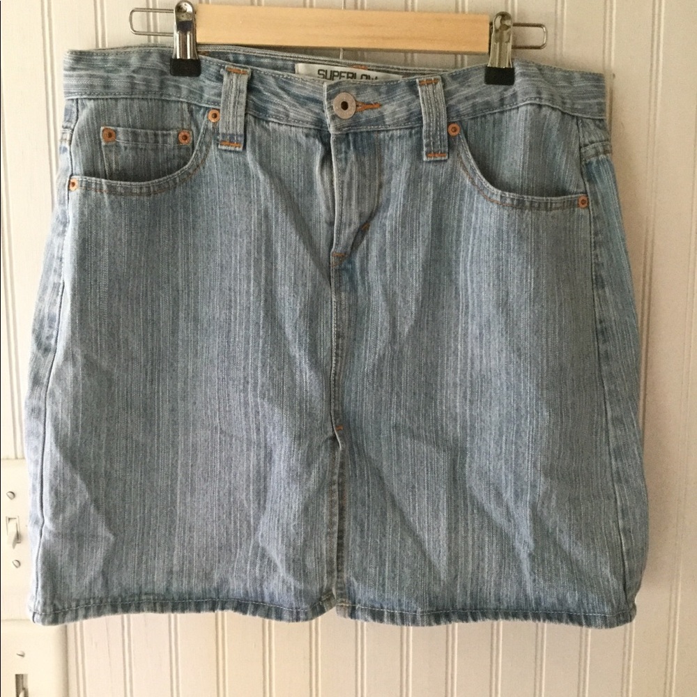 Levis Juniors Size 11 Denim Skirt Blue Jean 518